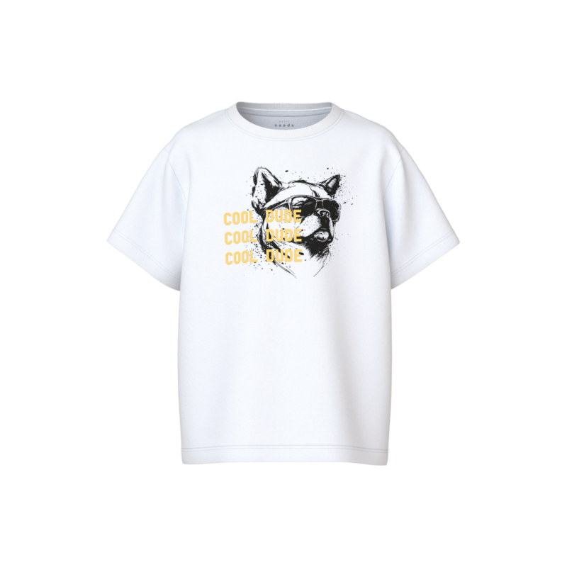 Løs T-shirt Vagno i Bright White fra Name It