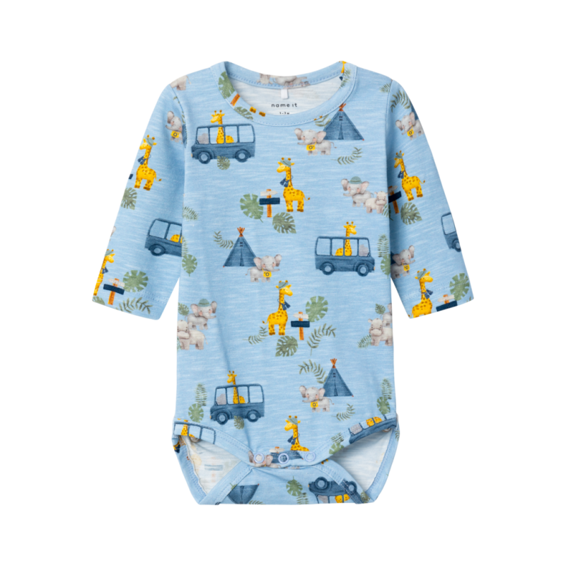 Langærmet Body Hobin i Chambray Blå - Sød og Blød!
