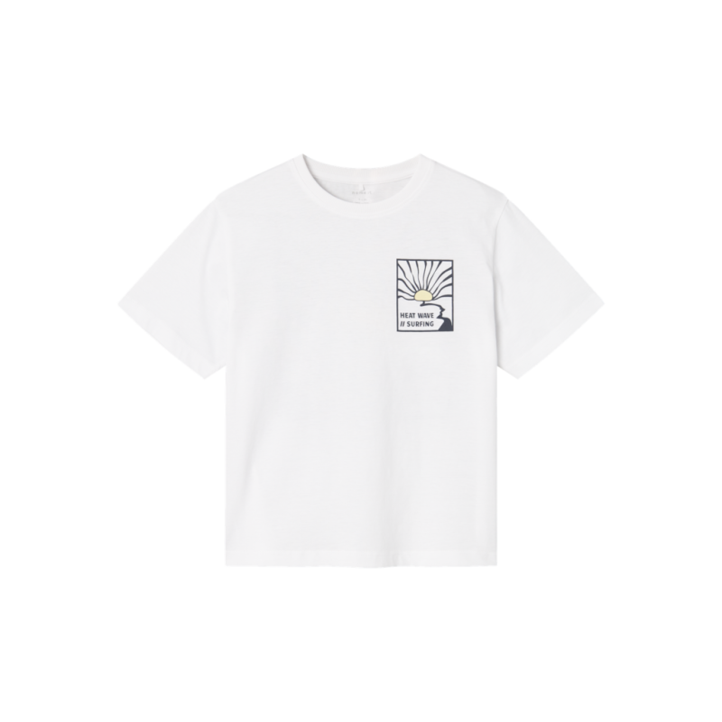 Løs T-shirt Haliam i Hvid - Mega Cool Design!