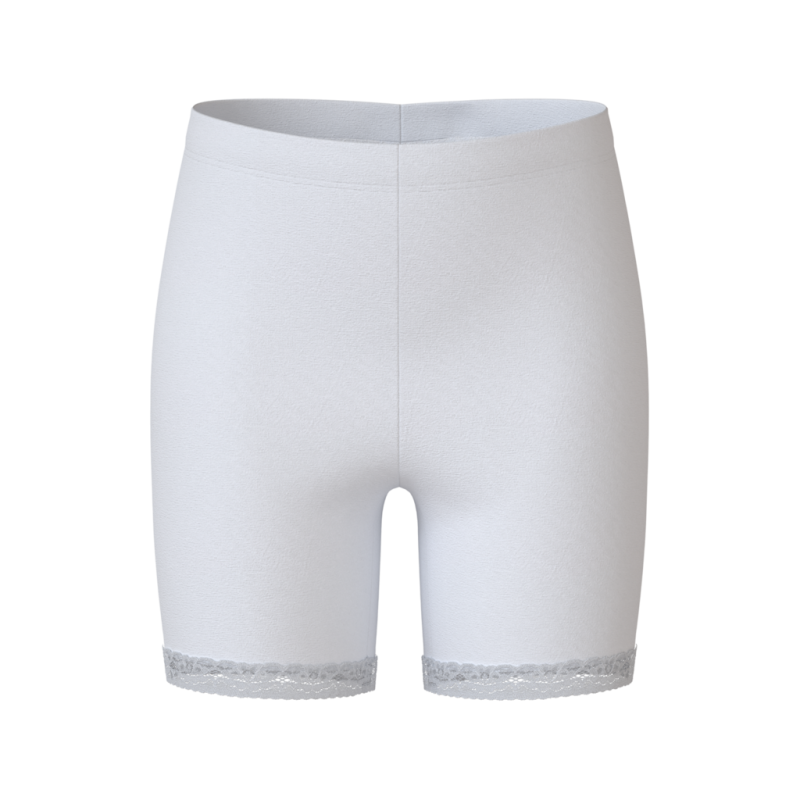 Korte Leggings Vista i Hvid med Blondekant fra Name It