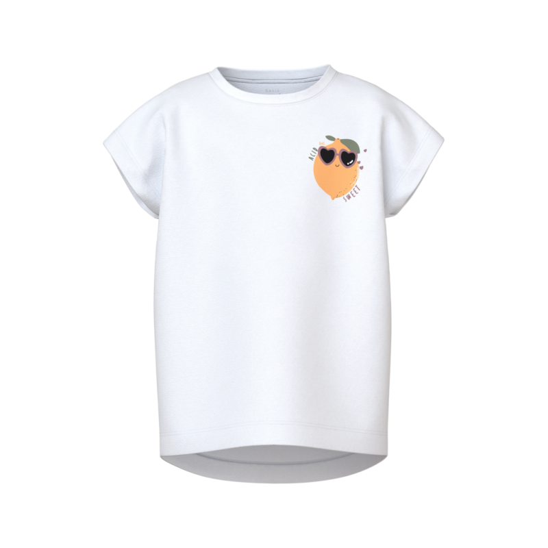 Sød kortærmet T-shirt Varutti i lys hvid fra Name It