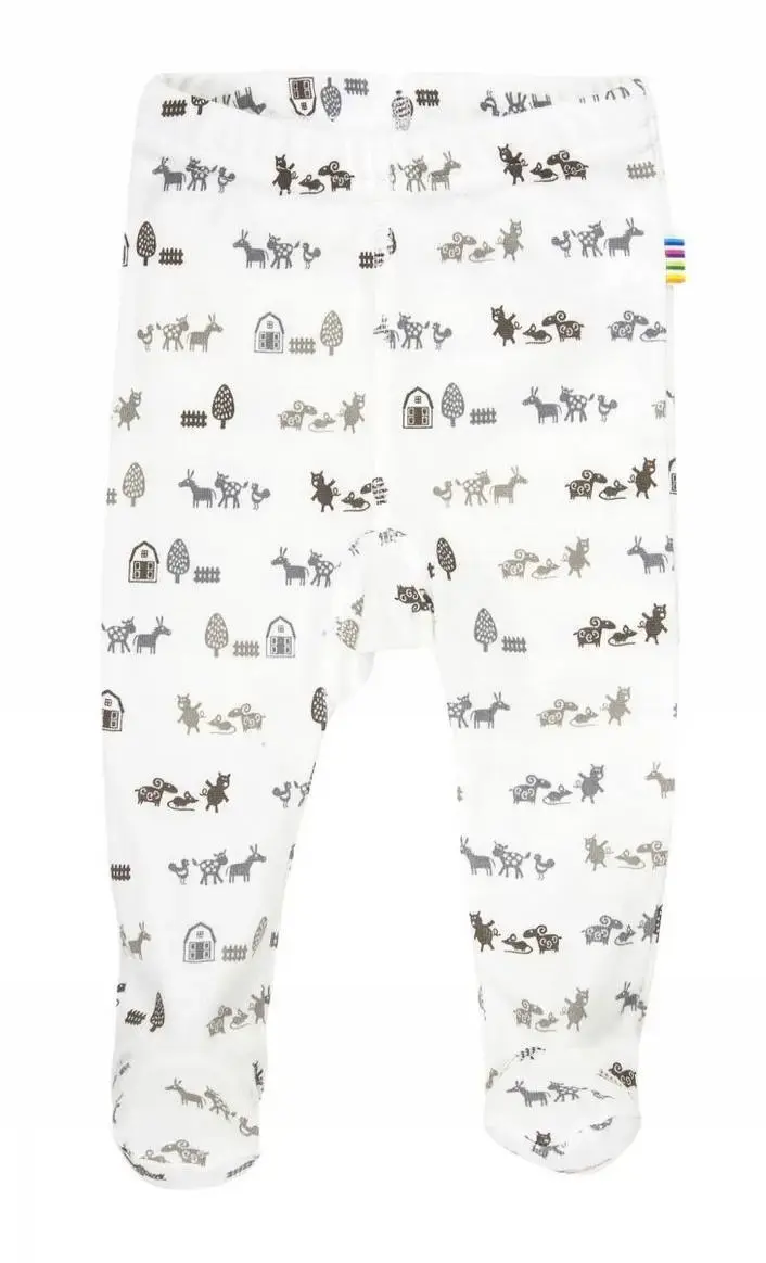 Økologiske Dyreprint Leggings med Fod fra Joha