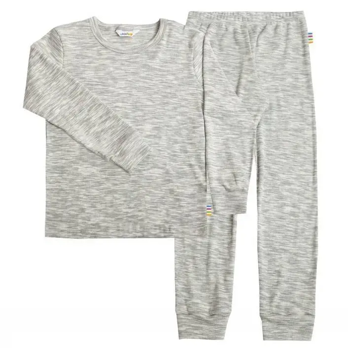 Gråmeleret Økologisk Bomulds Pyjamas fra Joha