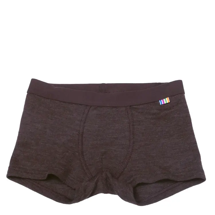 Brune Boxershorts i 100% Merinould fra Joha