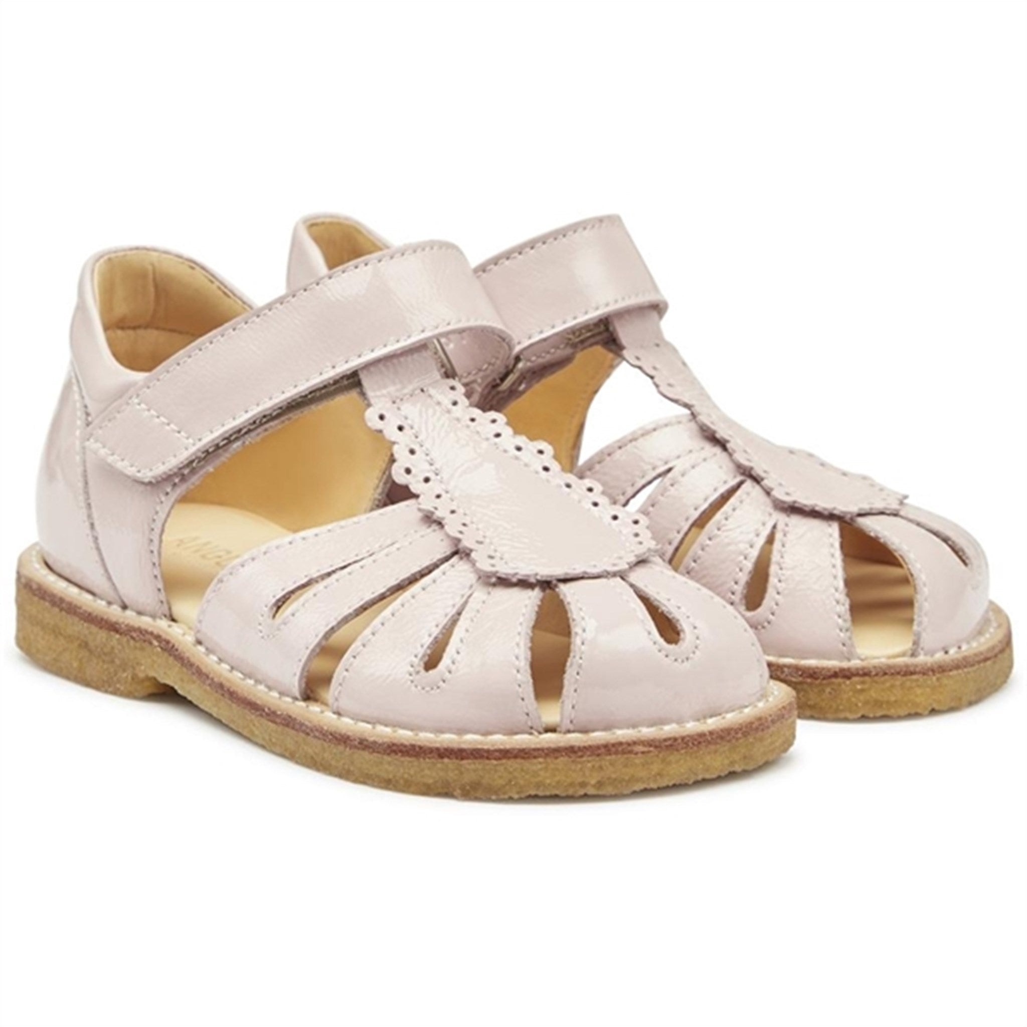 Angulus Sandaler i Pale Rose med Velcro - Kvalitet fra Portugal