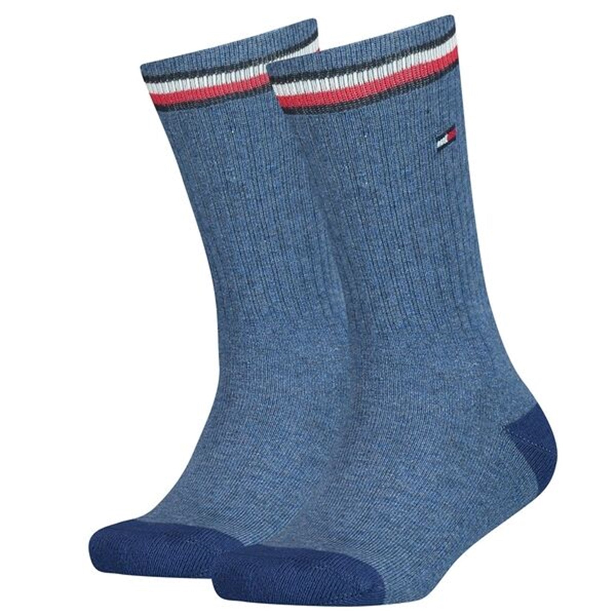 2 Pak Tommy Hilfiger Sportstrømper i Jeans Design