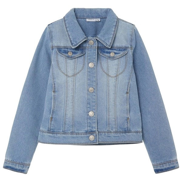 Light Blue Denim Star Denim Jakke Noos   Str. 116 fra Name It