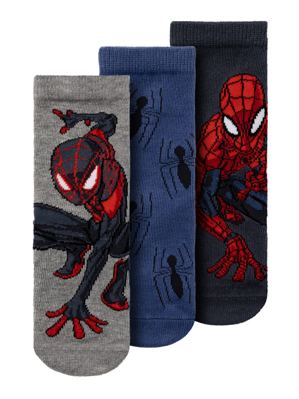 3 Pak Spider Man Strømper Mosh India Ink fra Name It