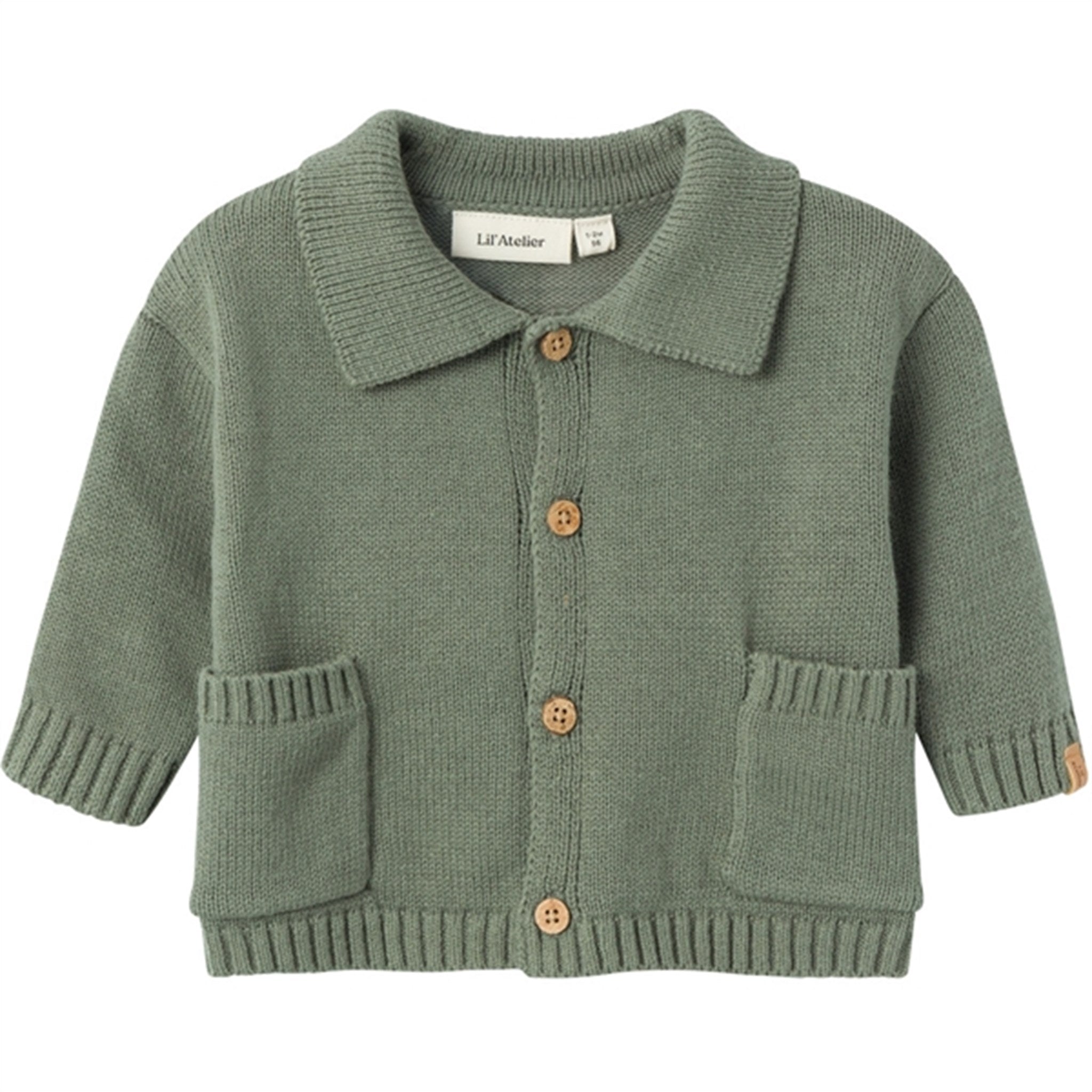 Agave Green Theo Loose Strik Cardigan - Økologisk Kvalitet