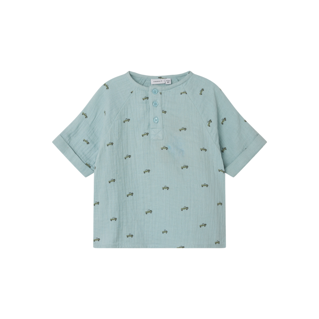 Kortærmet Bluse Hinkian Gray Mist fra Name It
