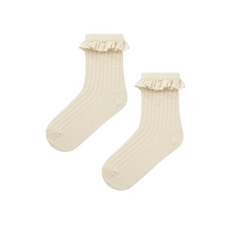 2 Pak Blonde Strømper Farikke Turtledove fra Lil Atelier