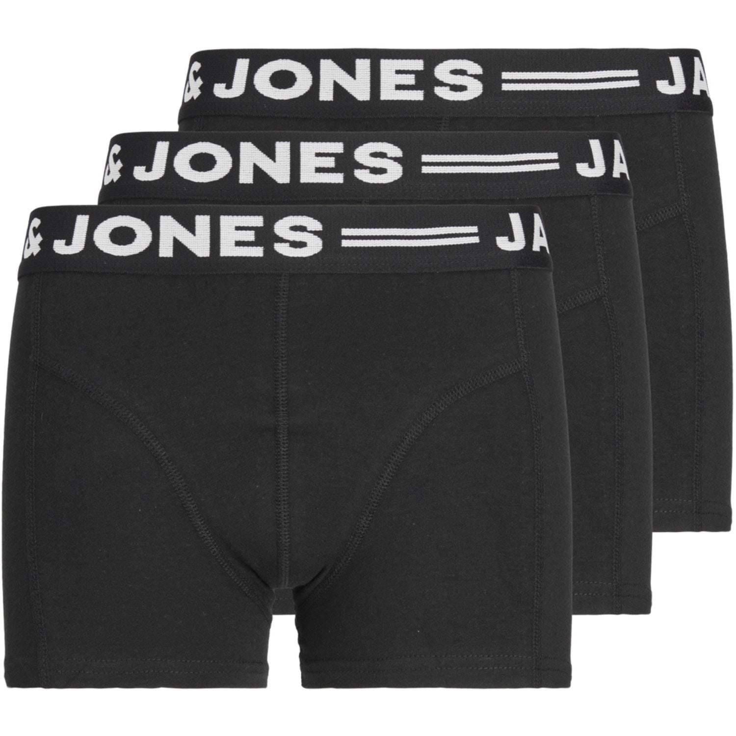 Black Sense Boxershorts 3 Pak fra Jack & Jones Junior