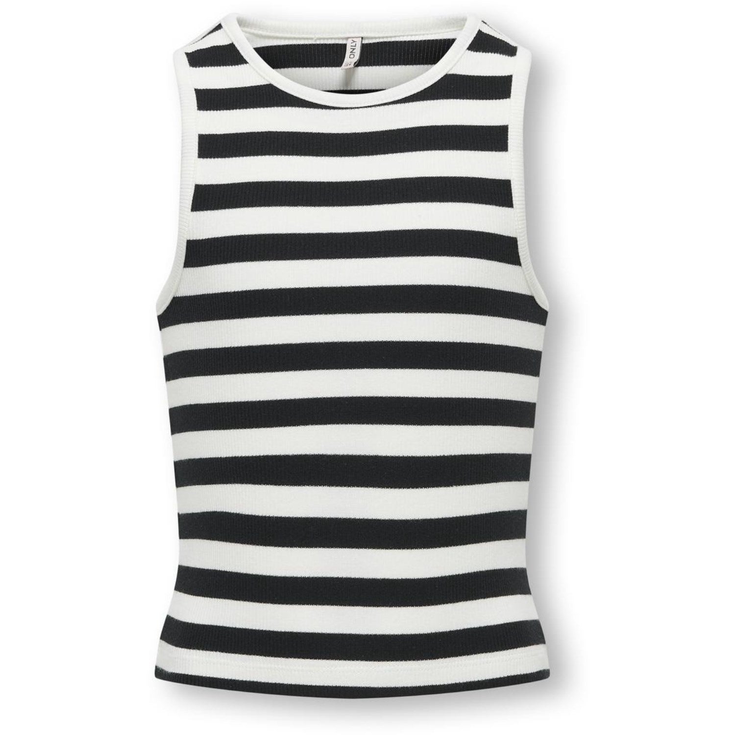Cloud Dancer Nessa Rib Top i Sort fra Kids Only