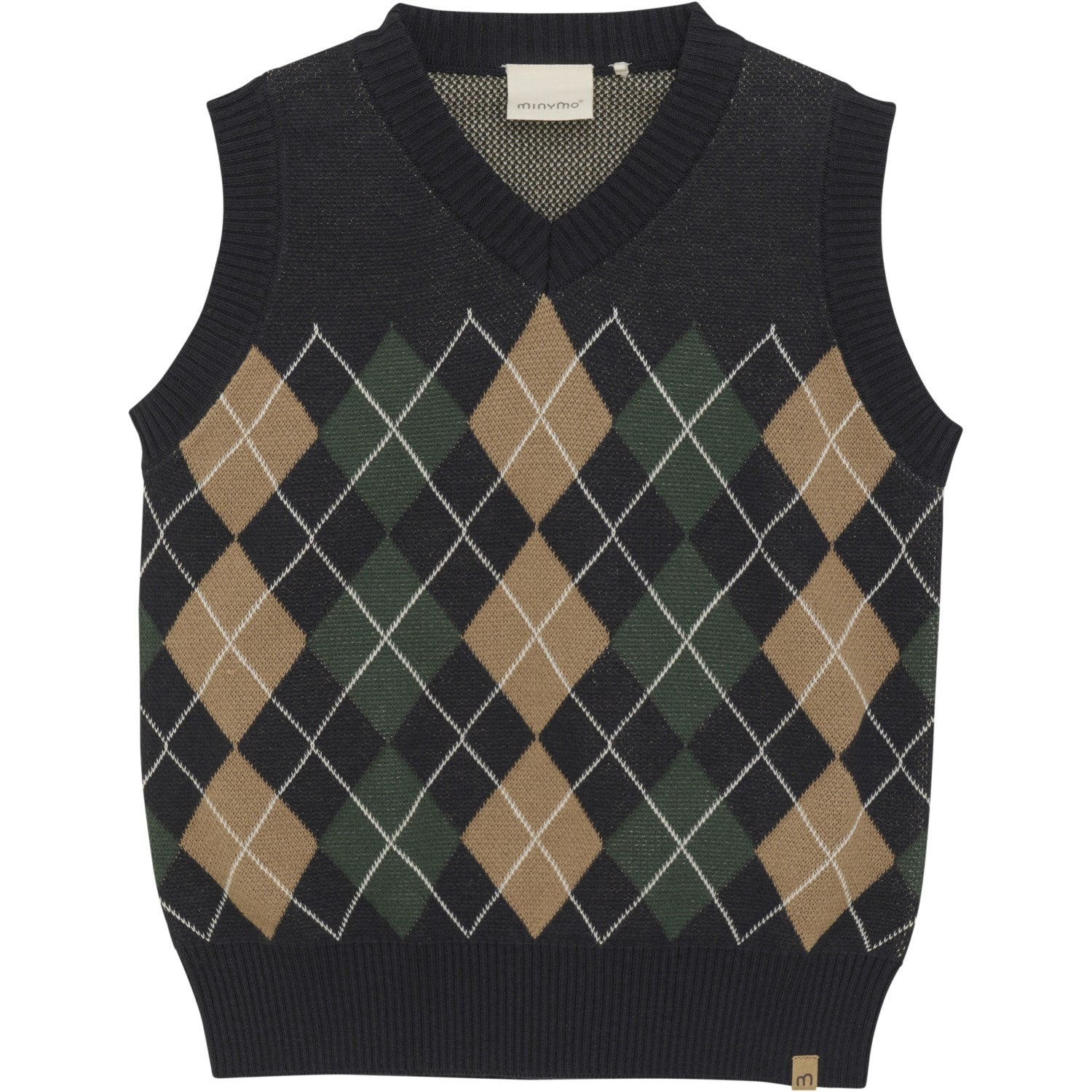 Dark Navy Slipover Strik Vest   Str. 104 fra Minymo