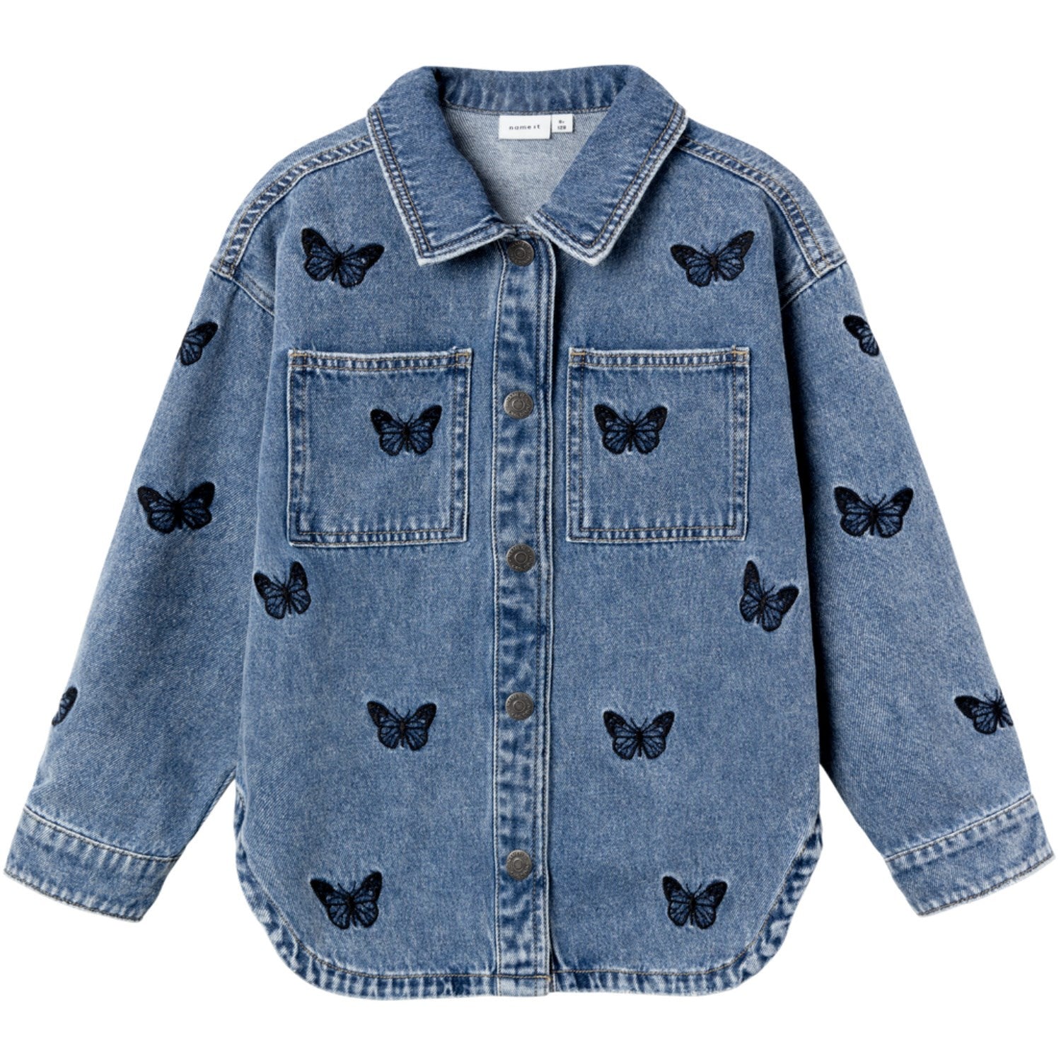 Elly Denim Jakke i Medium Blå - Stilfuld og Behagelig!