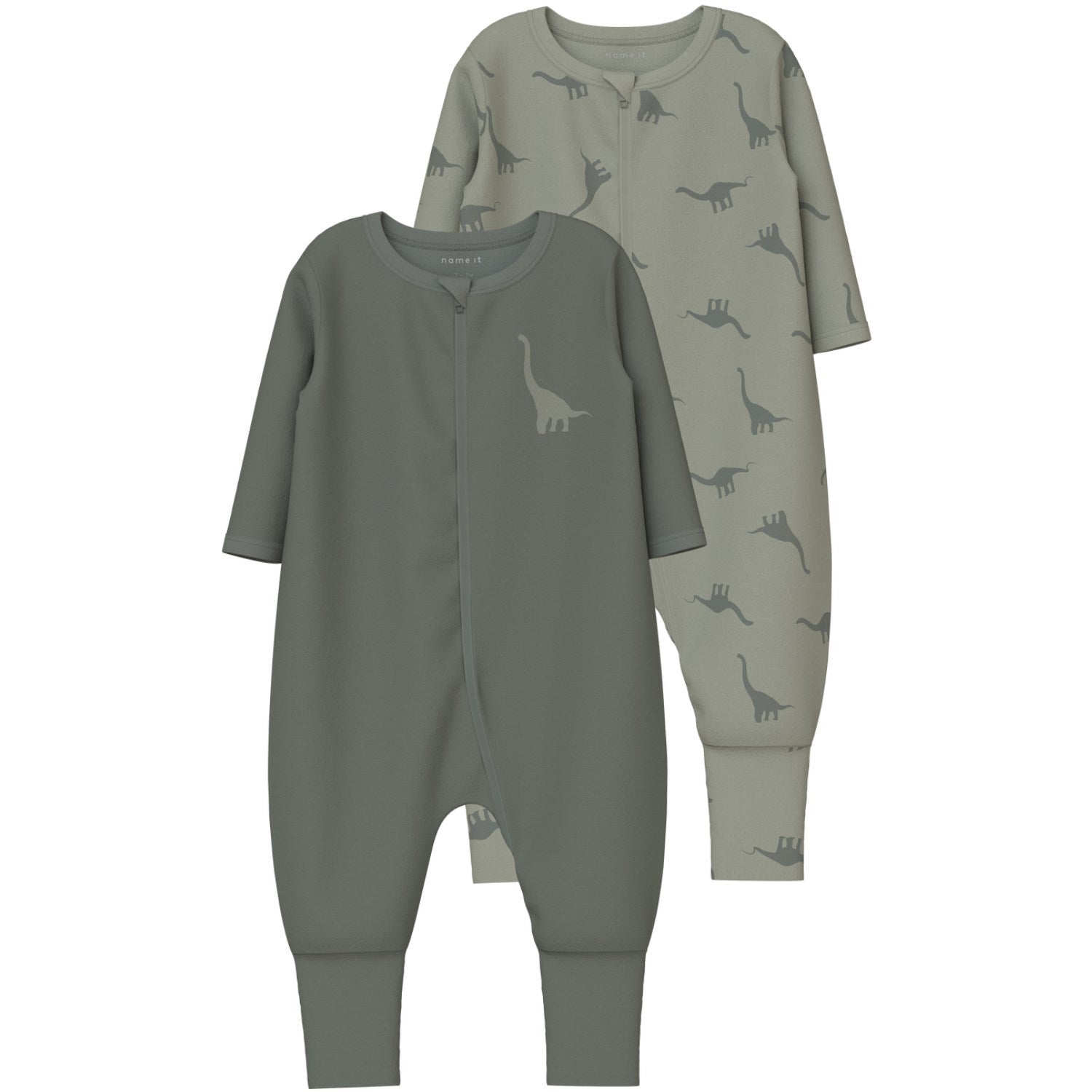 Agave Green Natdragt 2-Pak med Grøn Dino Motiver