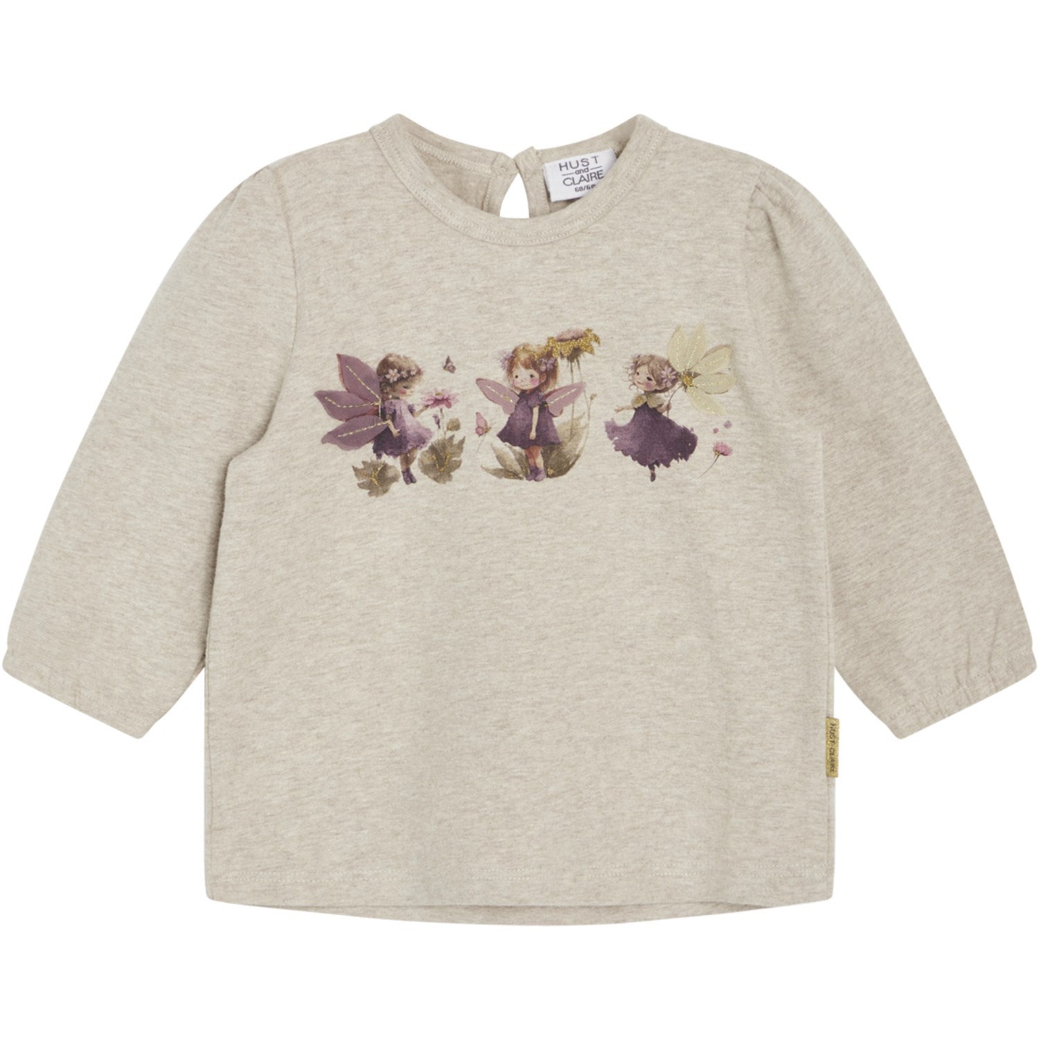 Beige Melange Alma Bluse til børn fra Hust & Claire