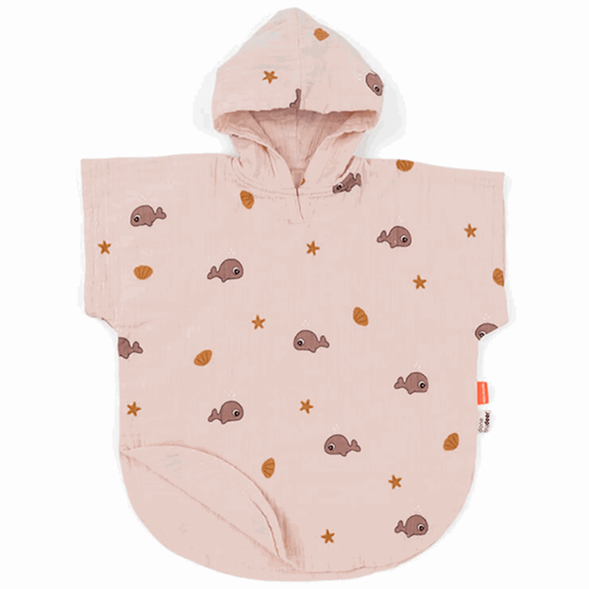 Done By Deer Badeponcho Gots Wally Powder - Økologisk 60 cm