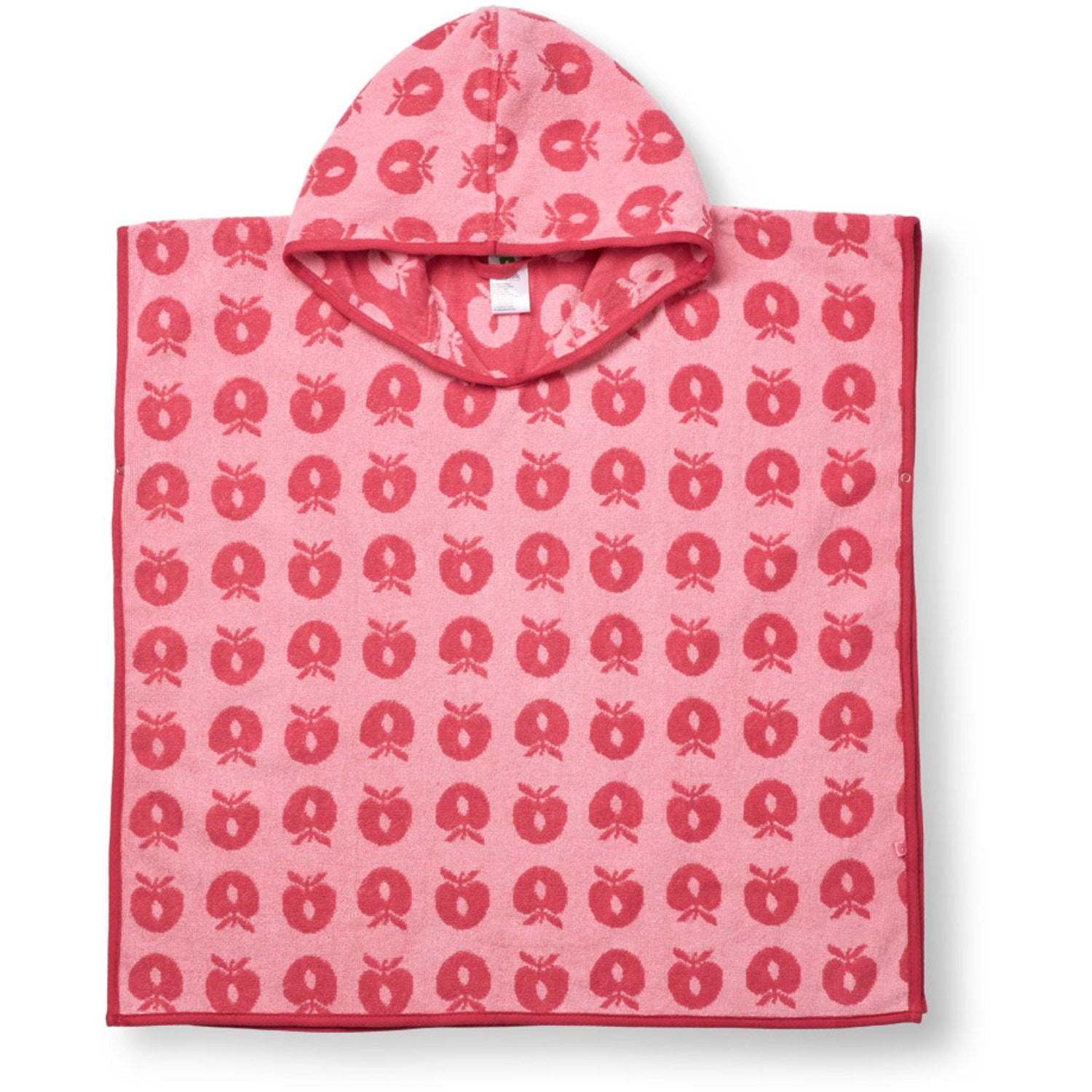 Badeponcho i havpink til børn med æbler fra Småfolk