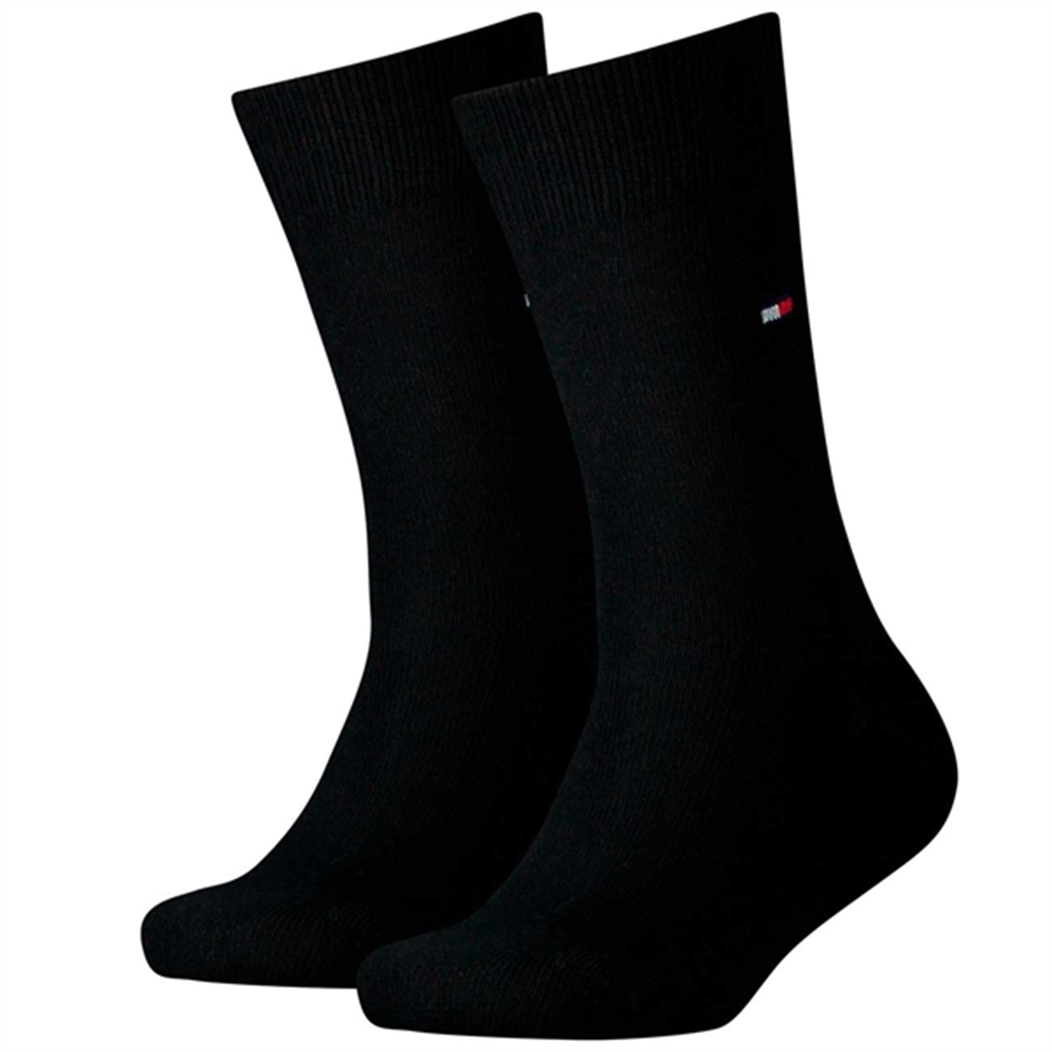 2 Pak Basic Strømper i Sort fra Tommy Hilfiger