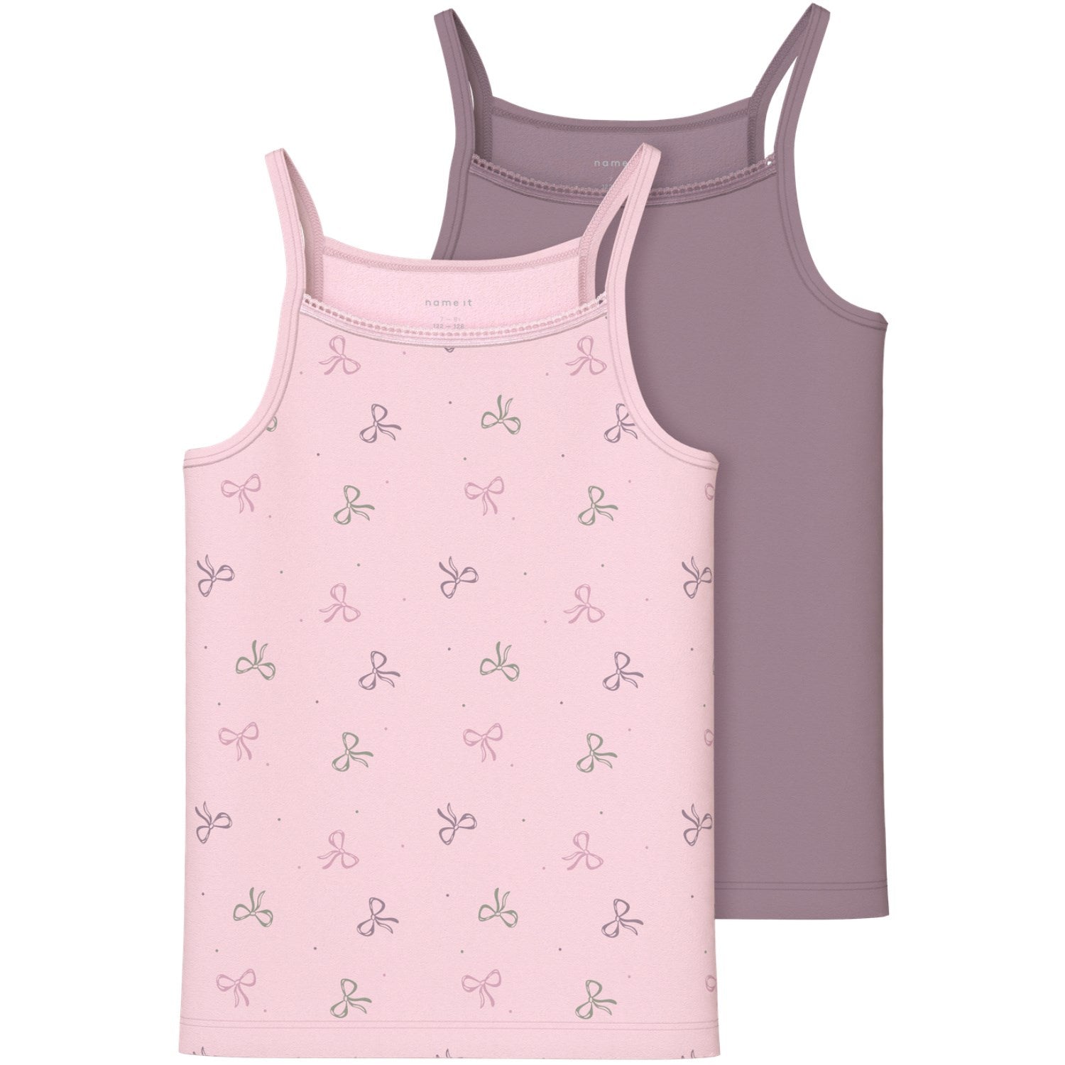 Barely Pink Strap Top 2 Pak Barely Pink Bow Noos   Str. 116 fra Name It