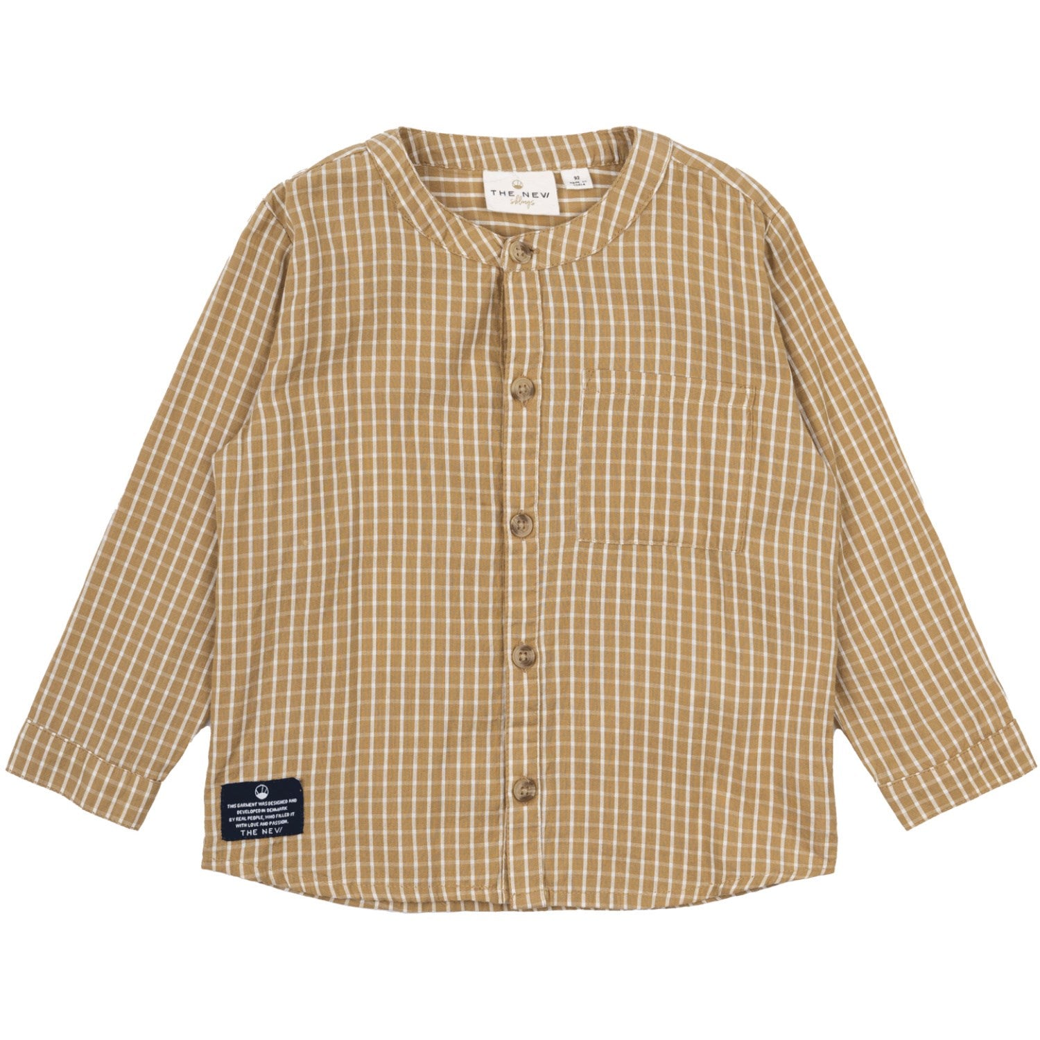 Apple Cinnamon Check Nix Skjorte   Str. 92 fra The New Siblings
