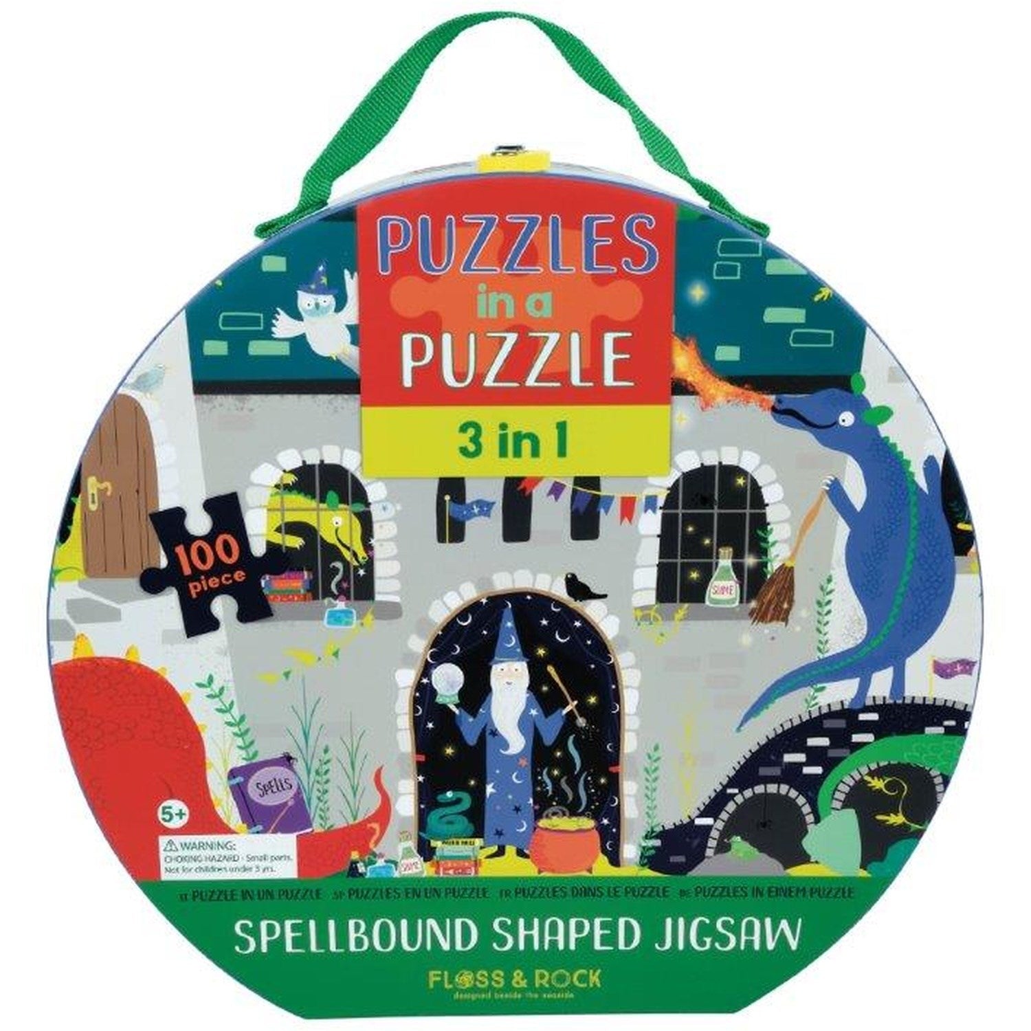 3-i-1 Puslespil med 100 Brikker - Spellbound Design
