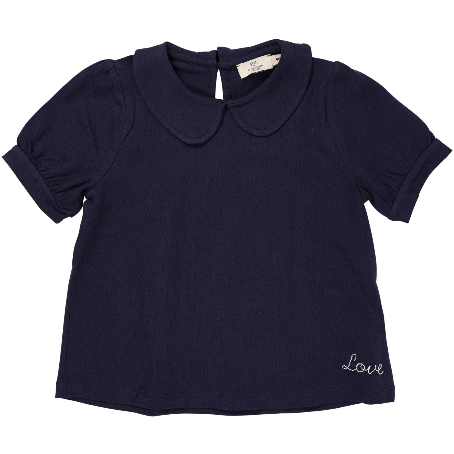 Navy Solid T Shirt M. Krave   Str. 86 fra Copenhagen Colors