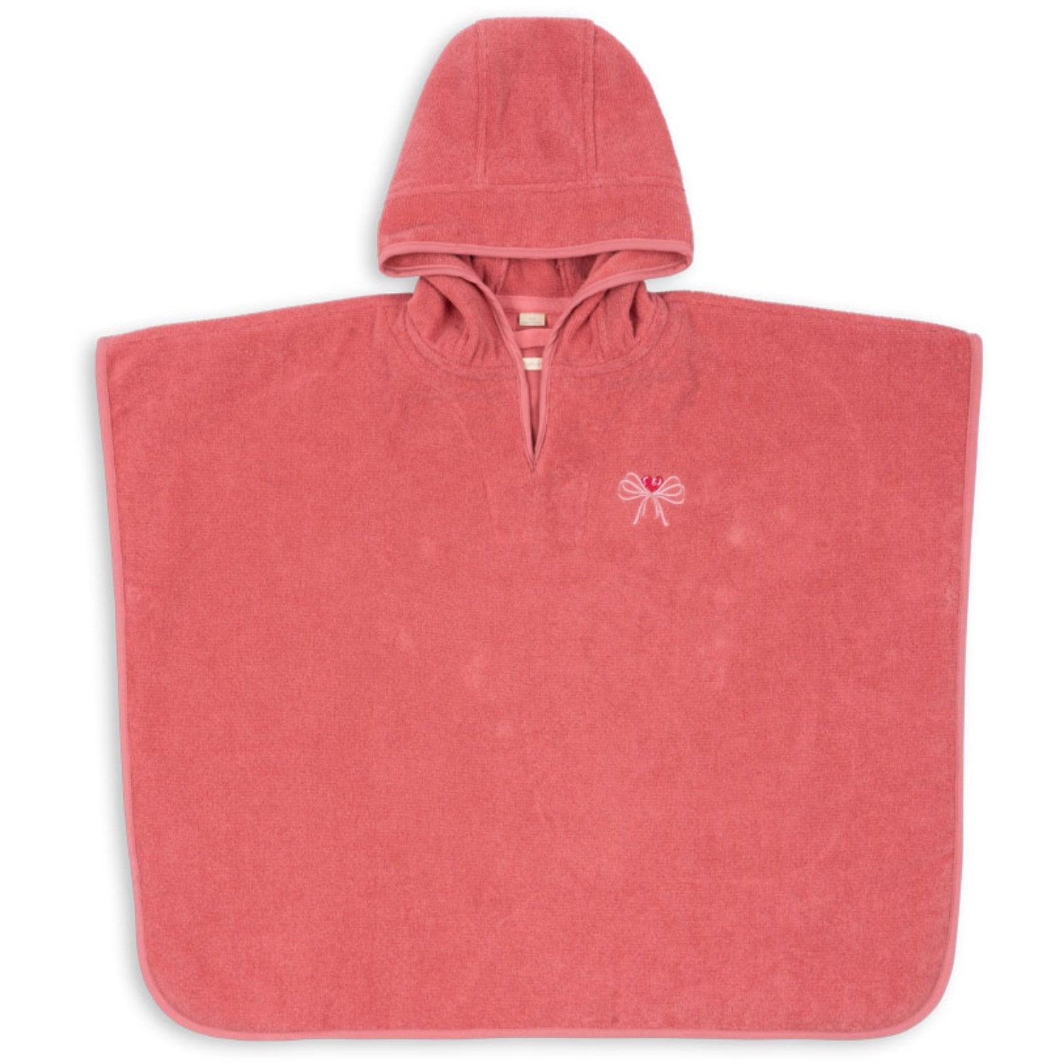 Flamingo Plume Terry Poncho Embroidery Gots   Str. 12 18 Mdr fra Konges Sløjd