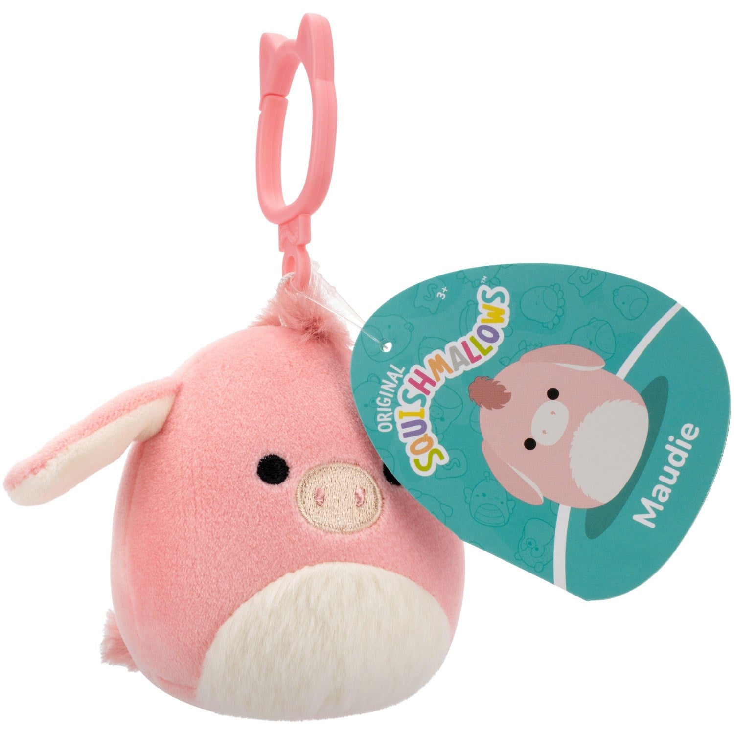 9 Cm P22 Clip On Maudie Pink Donkey fra Squishmallows