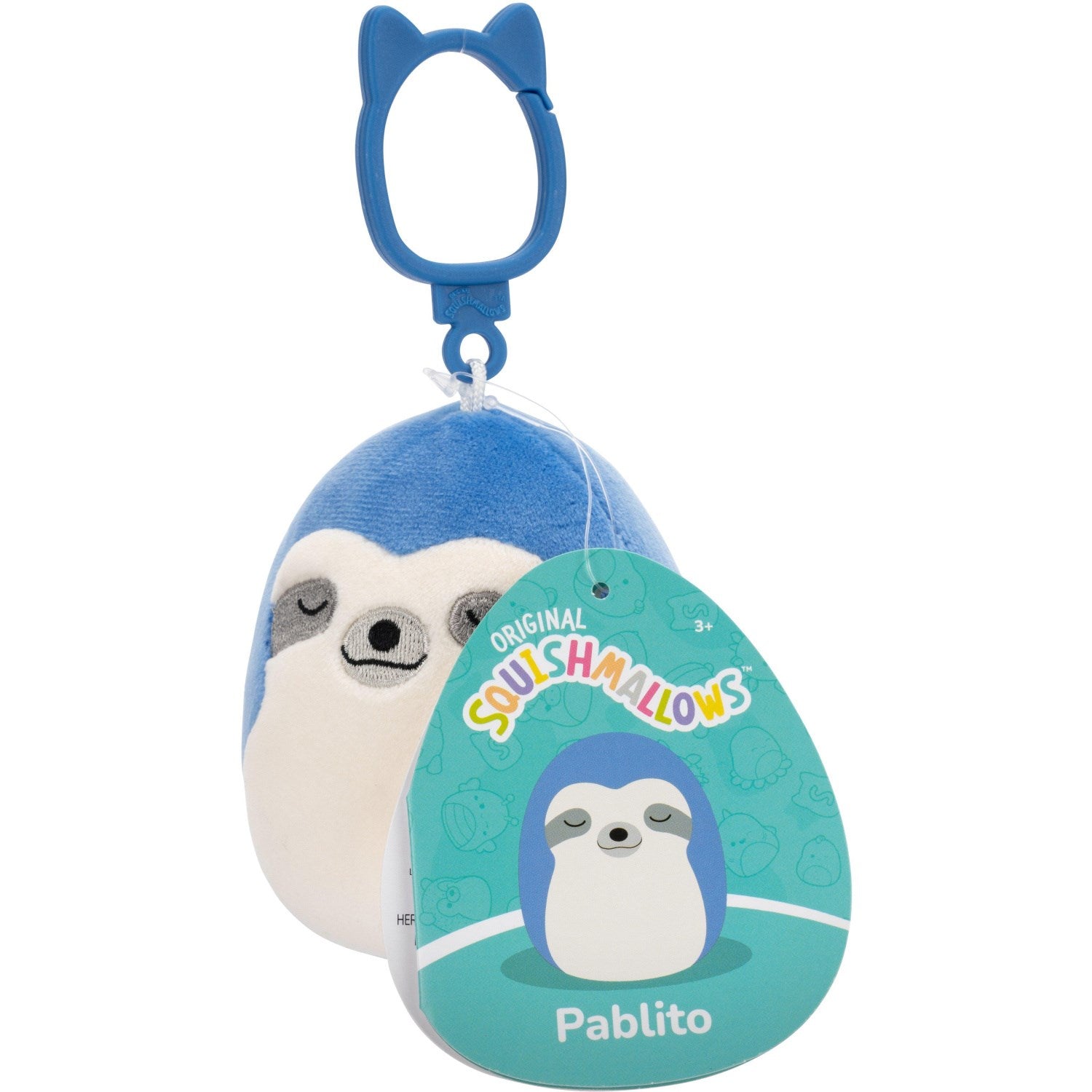 9 Cm P22 Clip On Pablito Blue Sloth fra Squishmallows