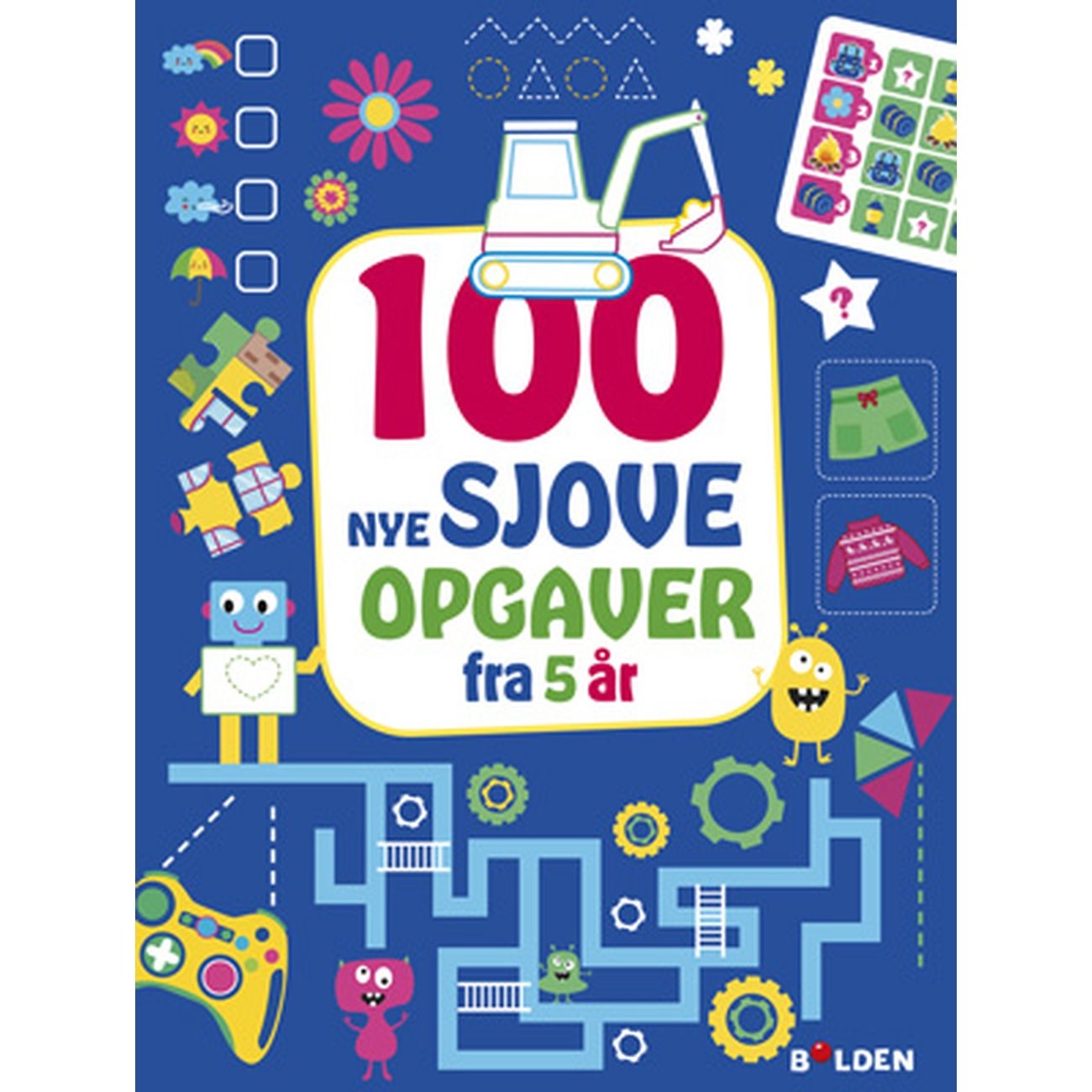 100 Nye Sjove Opgaver - Aktivitetsbog til Børn 5+