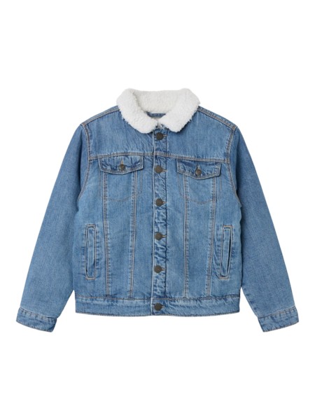 Teddy Denimjakke Jack Medium Blue Denim fra Name It