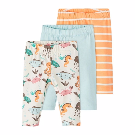 3 Pak Leggings Ocean Whitecap Gray fra Name It