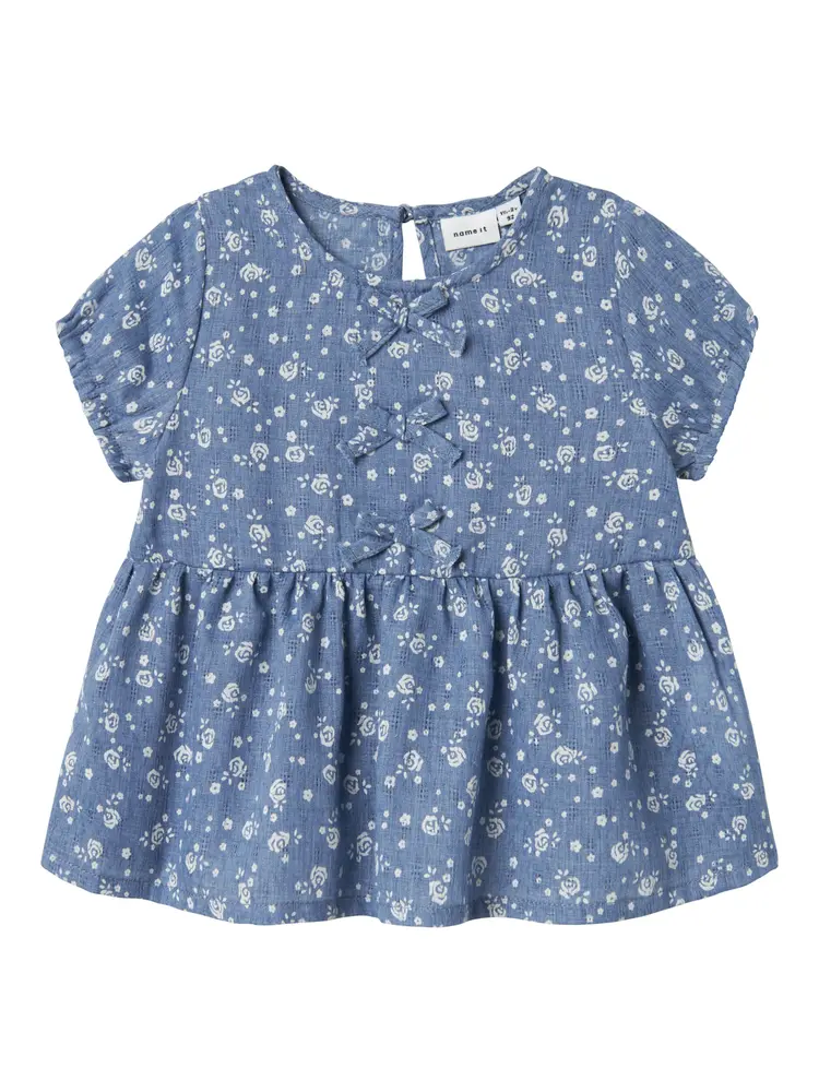 Hagy Bluse Kortærmet   Denim   98 fra Name It
