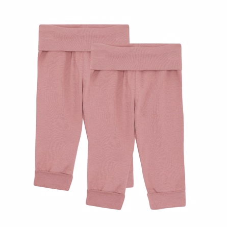 2 Pak Folde Leggings Falmet Rosa fra Birkholm