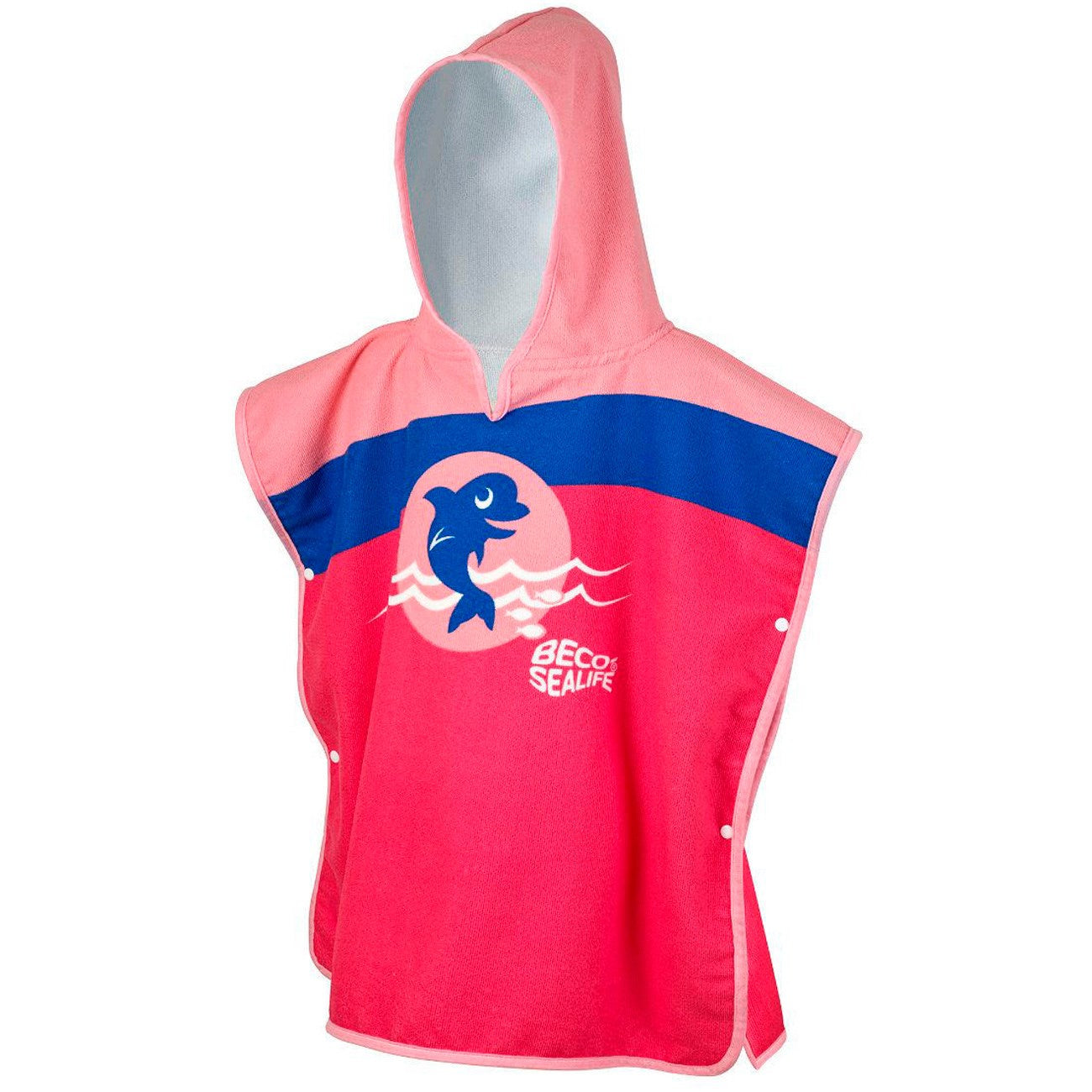 Pink Sealife® Badeponcho til Børn - Hurtigtørrende!