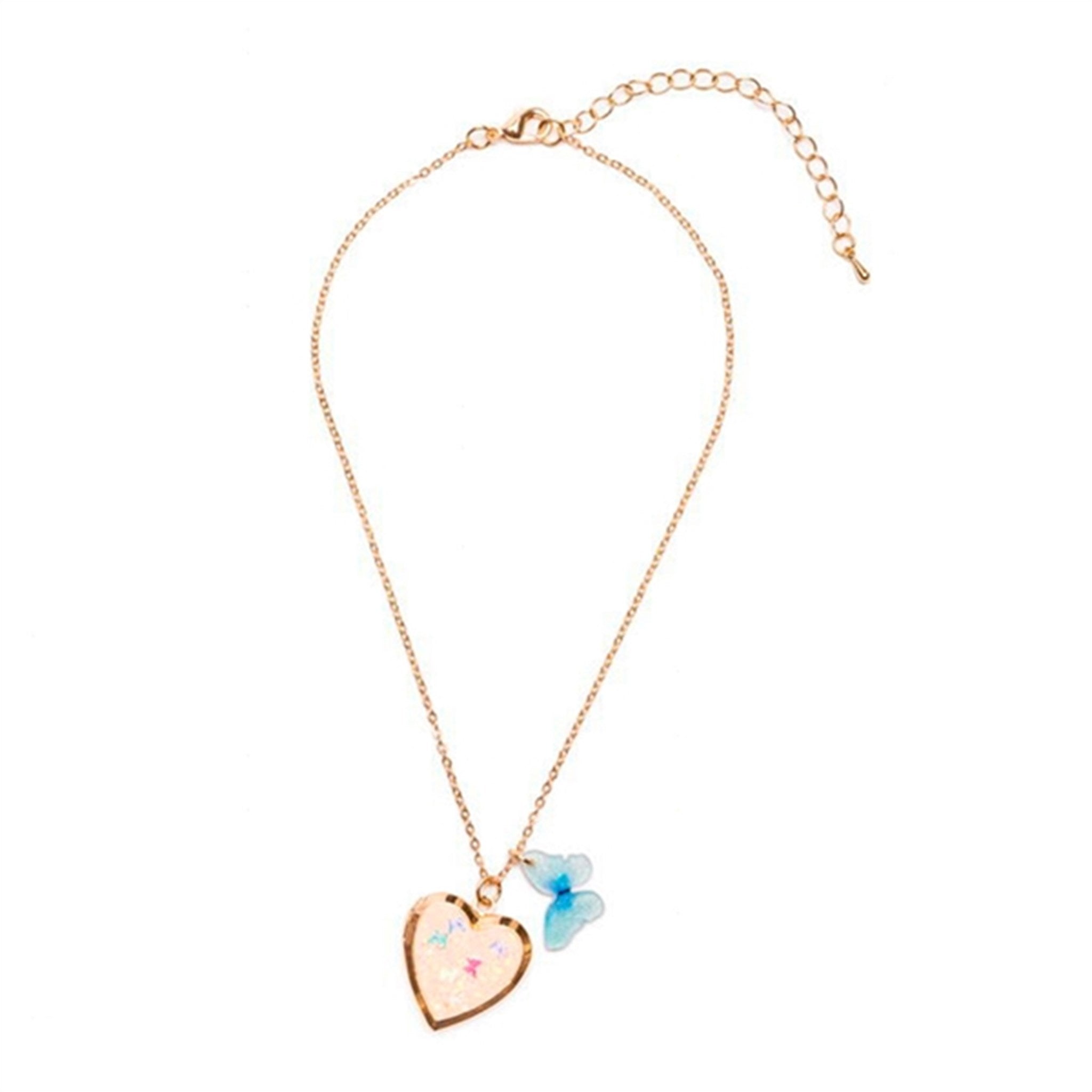 Butterfly Heart Locket Halskæde fra Great Pretenders