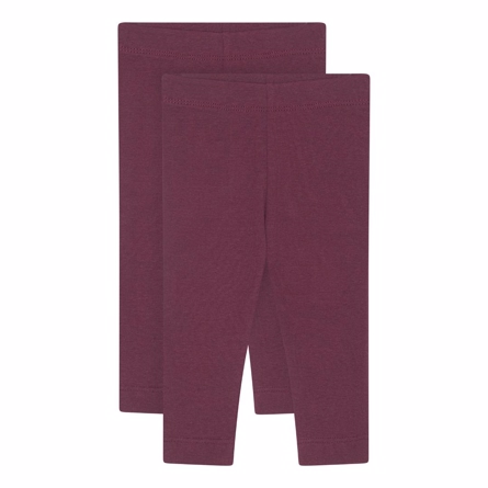 2 Pak Leggings Blomme Lilla fra Birkholm