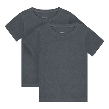 2 Pak T Shirts Skifer Grå fra Birkholm