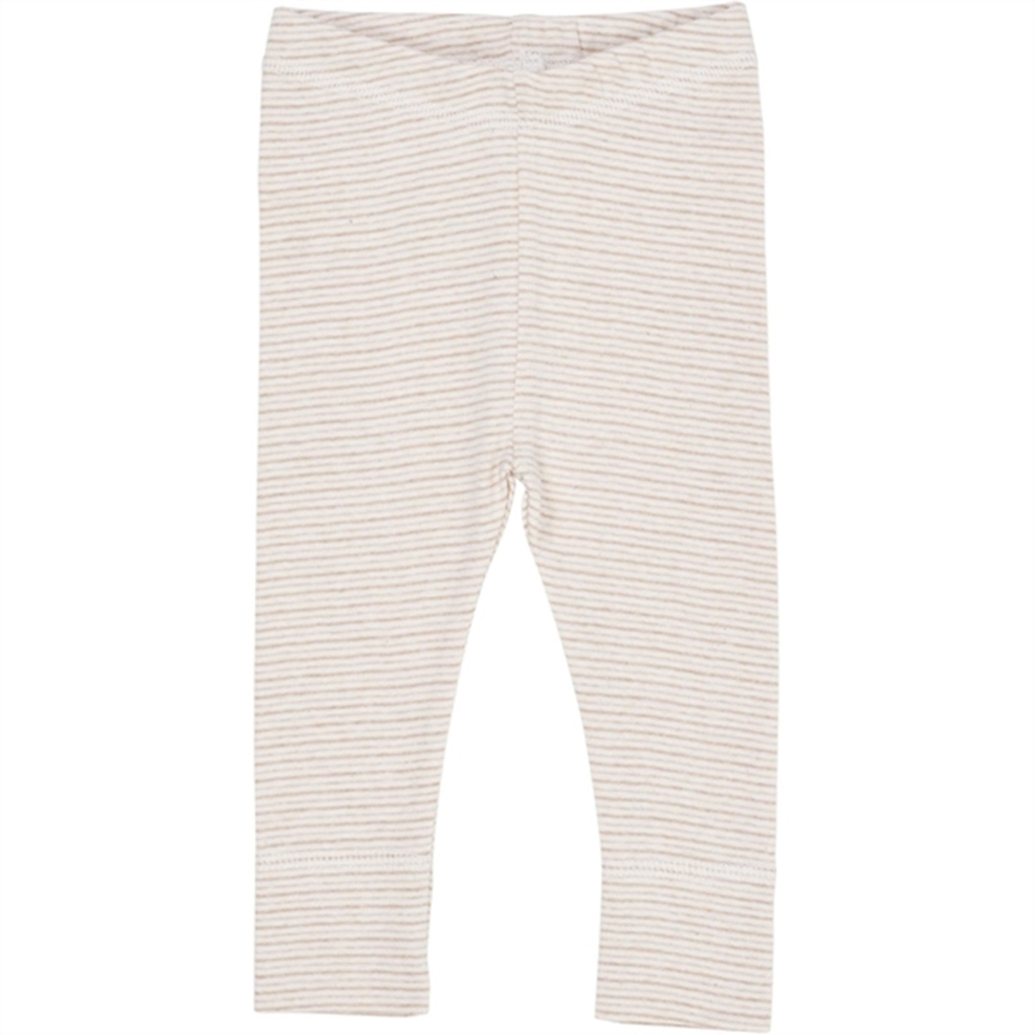 Beige Stribede Leggings i Økologisk Bomuld fra Copenhagen Colors