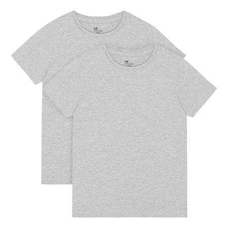 2 Pak T Shirts Meleret Grå fra Birkholm