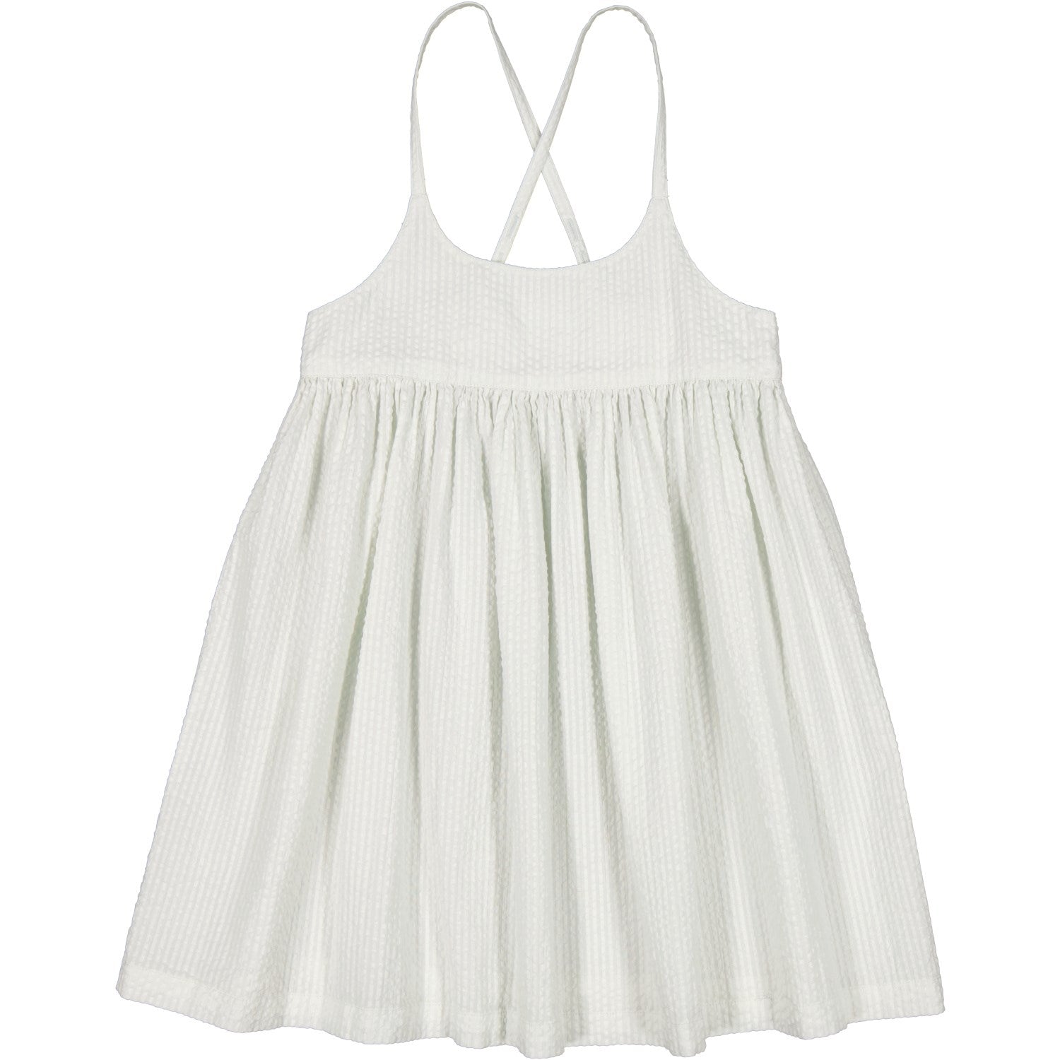 Cotton Seersucker Mint Chalk Divo Kjole   Str. 3 år 98 fra Marmar