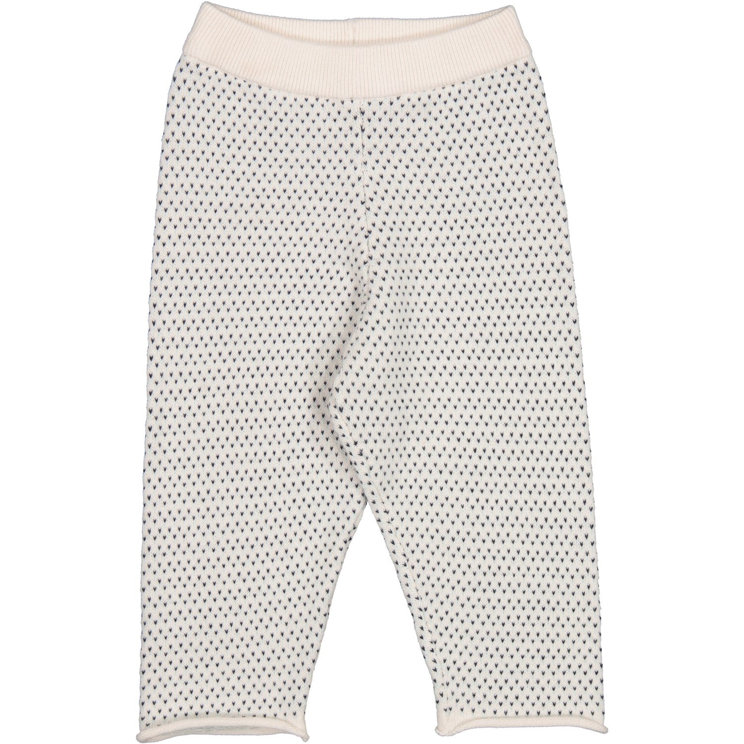 Cotton Knit Mini Pattern Light Sand Mix Pow Strik Bukser   Str. 2 Mdr 56 fra Marmar