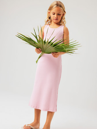 Maxi Rib Kjole Jalgos Cameo Pink fra Name It