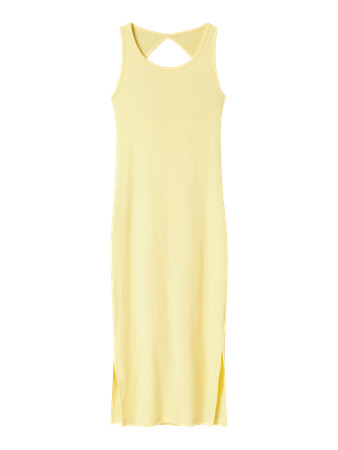 Maxi Rib Kjole Jalgos Lemon Meringue fra Name It