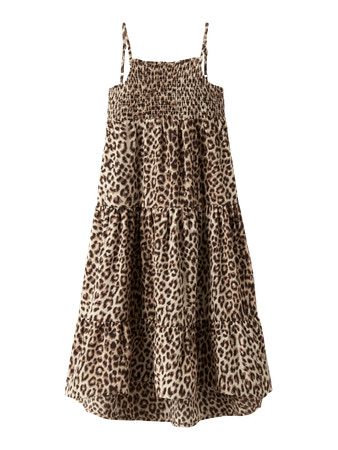 Strop Kjole Vinaya Black Leopard fra Name It