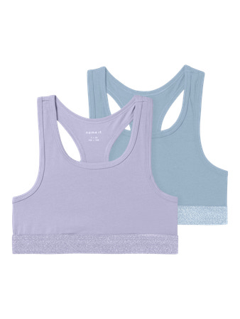 2 Pak Korte Toppe Purple Heather fra Name It