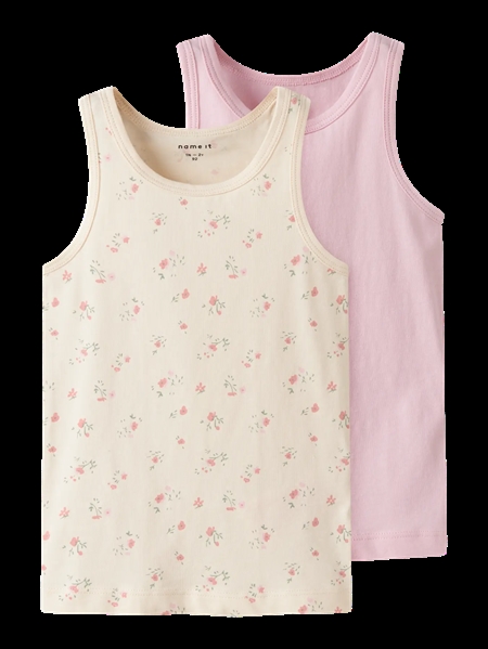 2 Pak Tanktops Flower Turtledove fra Name It