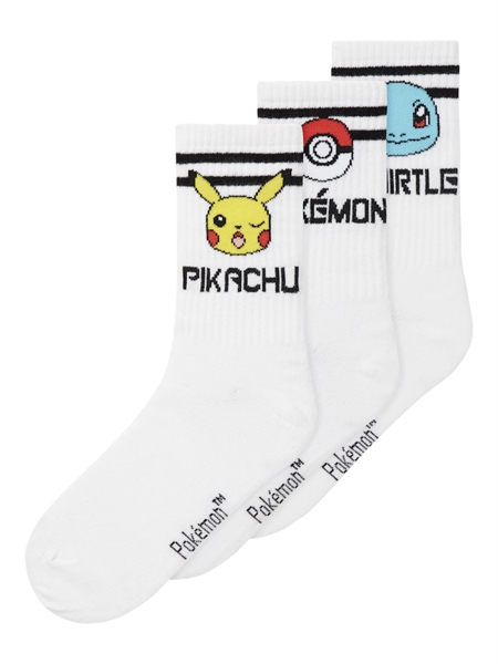 3-pak Pokemon Strømper i Hvid fra Name It